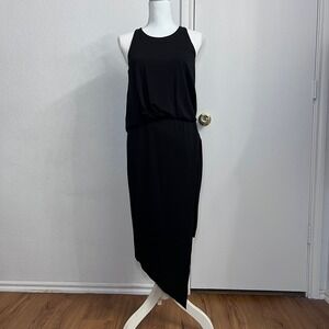 Elizabeth and James Black Rowan Asymmetrical Blouson Sleeveless Dress XS